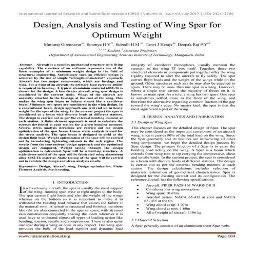 PRELIMINARY DESIGN APPROACH TO WING BOX LAYOUT AND STRUCTURAL ...