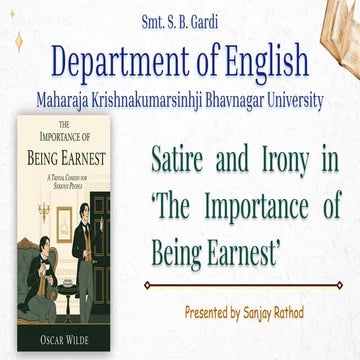 The importance of being earnest by Oscar Wilde | PPTX