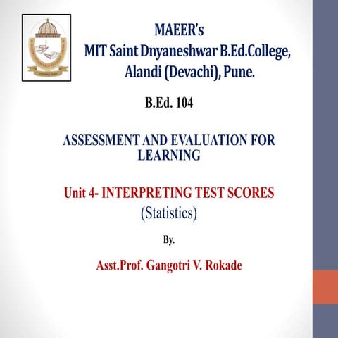 B.Ed.104 unit 4.1-statistics