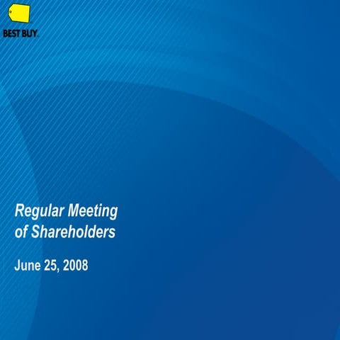 Annual Shareholders Meeting Presentation