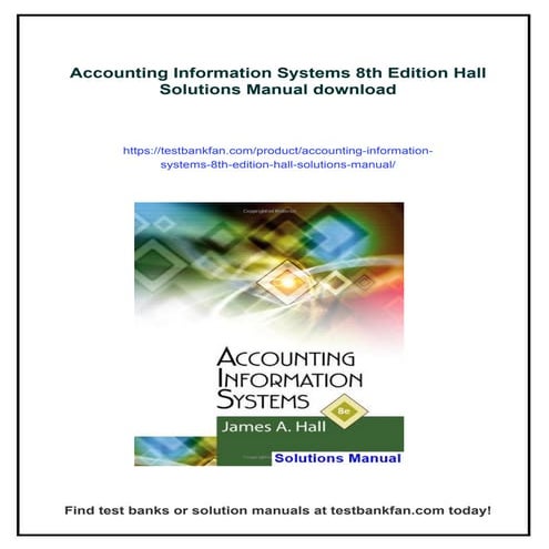 Accounting Information Systems 8th Edition Hall Solutions Manual | PDF