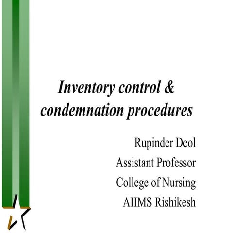 condemnation is a process disposed of unused material | PPTX
