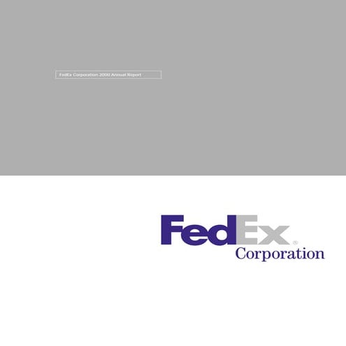fedex Annual Reports 2000