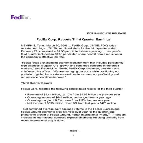 fedex Annual Reports 2008 | PDF