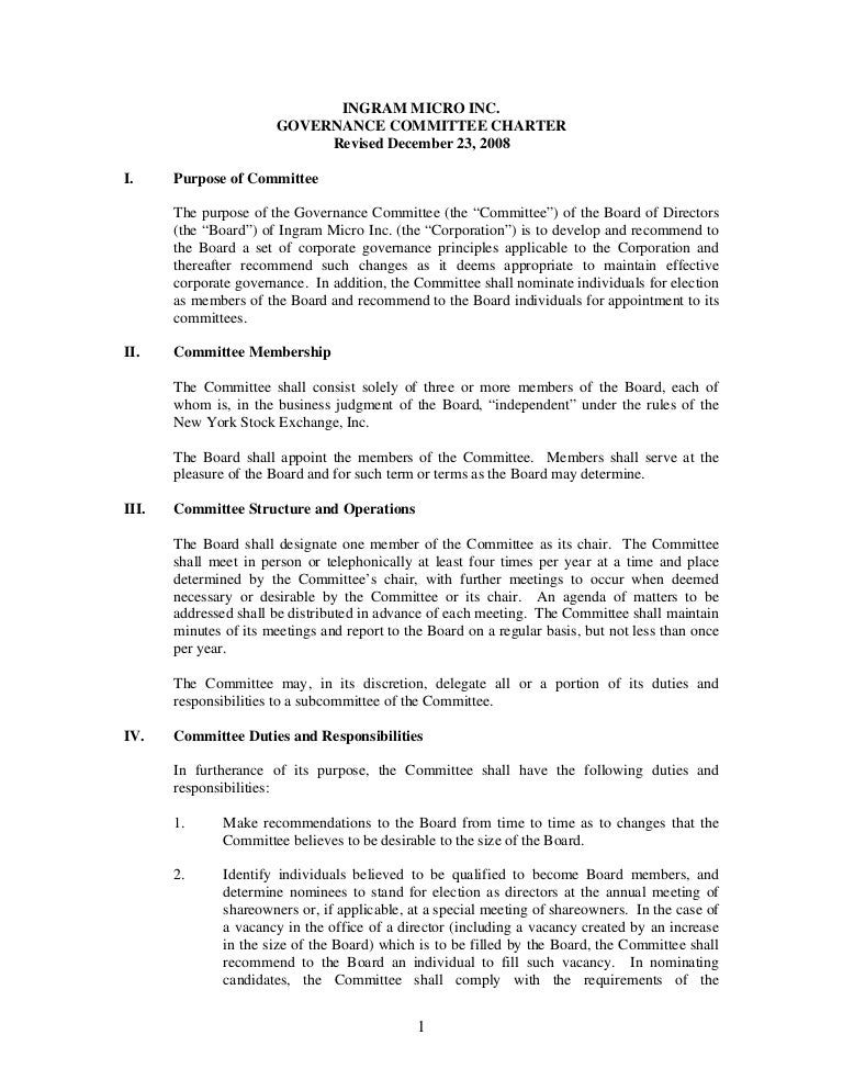 Governance Committee Charter