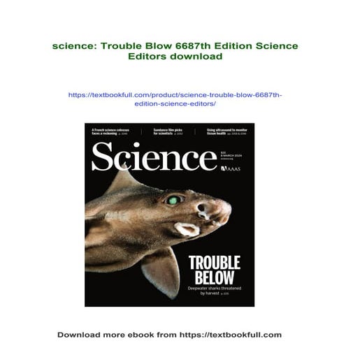 science: Trouble Blow 6687th Edition Science Editors | PDF