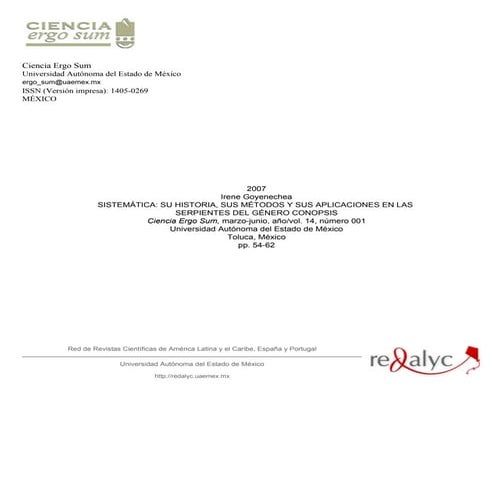 Sistemática: su historia, sus métodos y sus aplicaciones