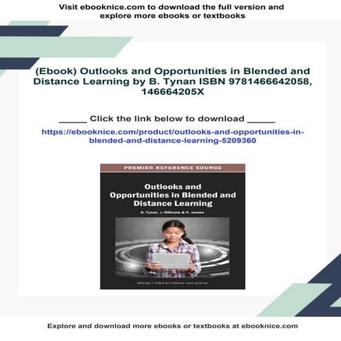 Outlooks and Opportunities in Blended and Distance Learning 1st Edition ...