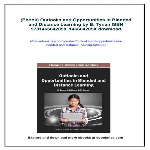 (Ebook) Outlooks and Opportunities in Blended and Distance Learning by ...