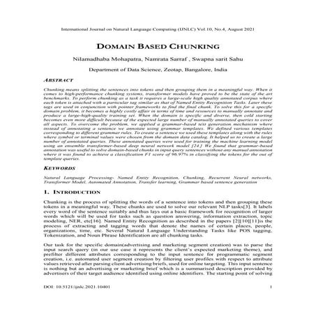 DOMAIN BASED CHUNKING