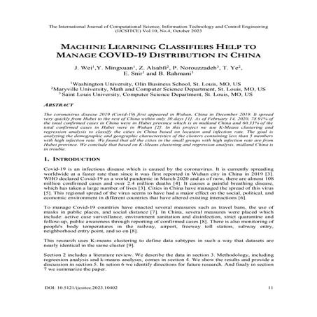 The International Journal of Computational Science, Information ...