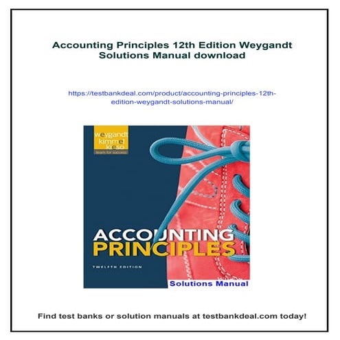 Accounting Principles 12th Edition Weygandt Solutions Manual