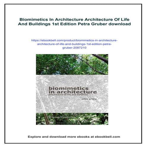 Biomimetics In Architecture Architecture Of Life And Buildings 1st Edition Pe...