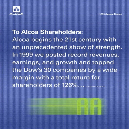 alcoa Annual Reports 1999 PDF