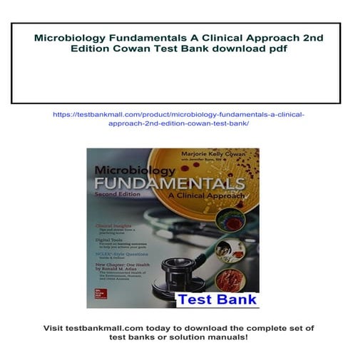 Microbiology Fundamentals A Clinical Approach 2nd Edition Cowan Test Bank