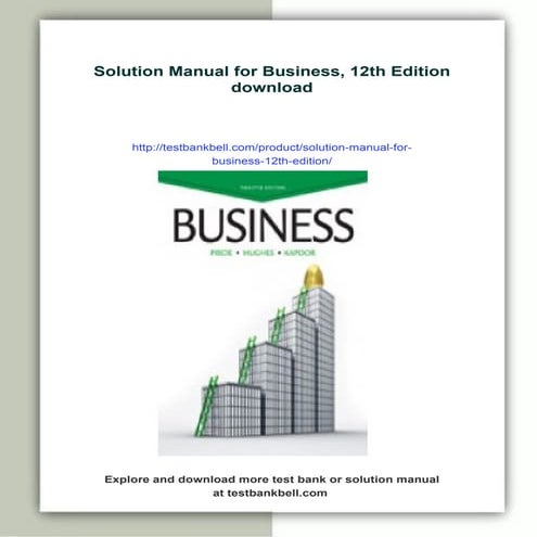 Solution Manual for Business, 12th Edition