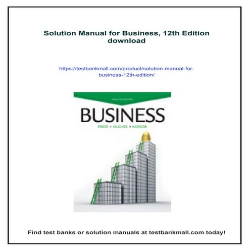 Solution Manual for Business, 12th Edition