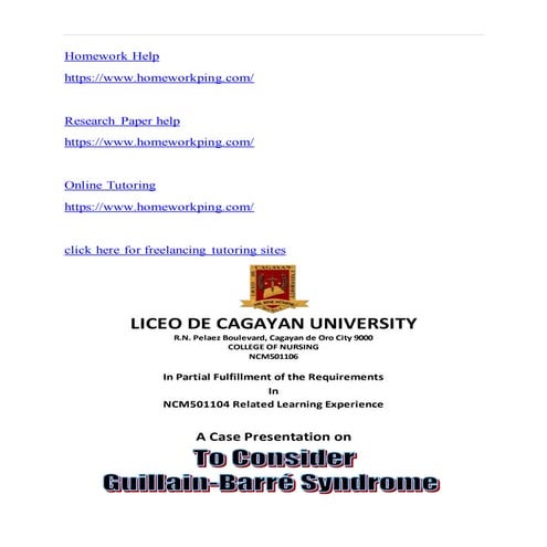 104777007 guillain-barre-syndrome-case-study-group