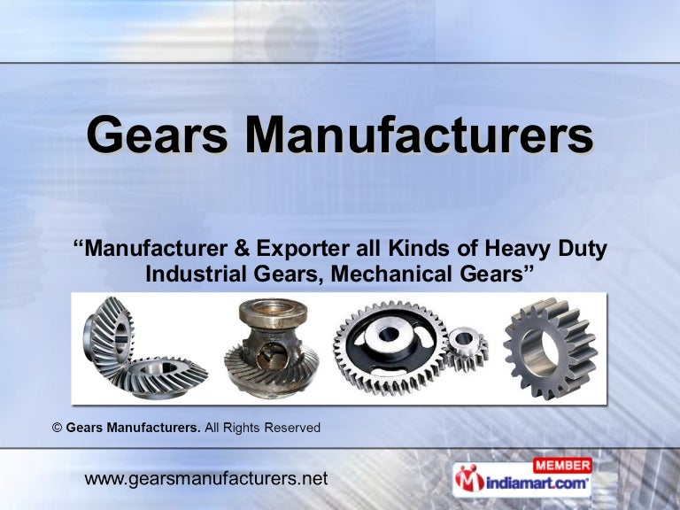 Gear Manufacturers Delhi India
