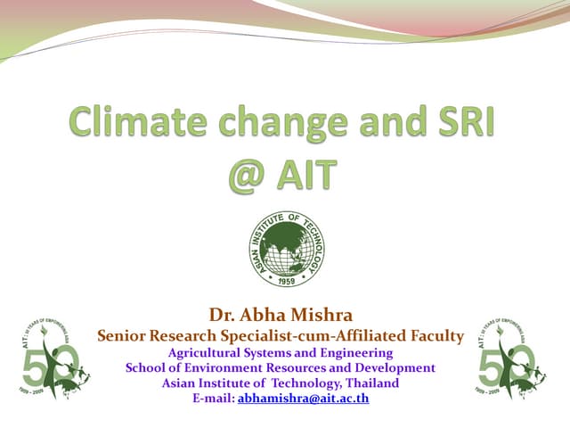 1047 Climate Change and SRI at AIT