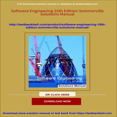 Get Software Engineering 10th Edition Sommerville Solutions Manual free all c...