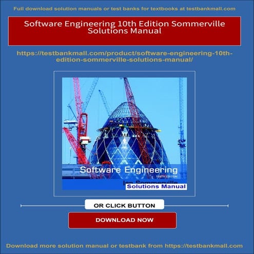 Software Engineering 10th Edition Sommerville Solutions Manual 2024 scribd do...