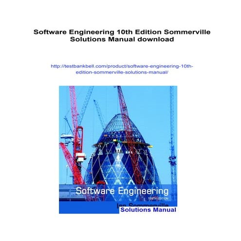 Software Engineering 10th Edition Sommerville Solutions Manual