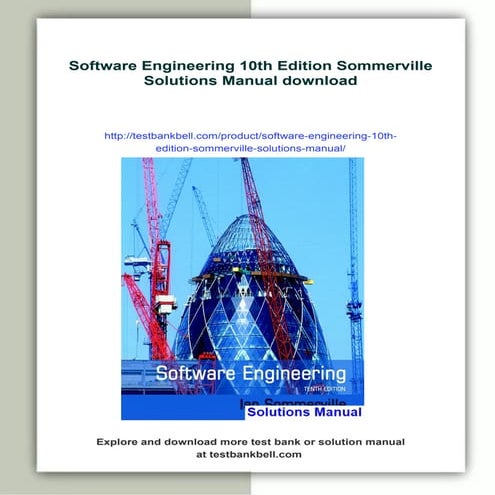 Software Engineering 10th Edition Sommerville Solutions Manual