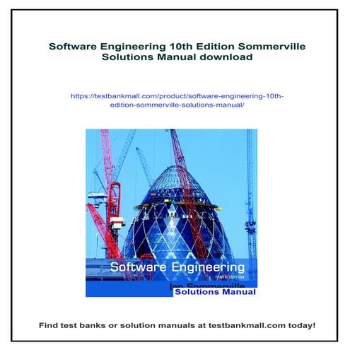 Software Engineering 10th Edition Sommerville Solutions Manual