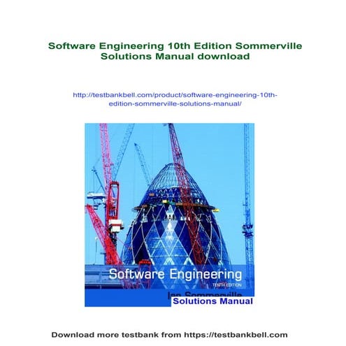 Software Engineering 10th Edition Sommerville Solutions Manual