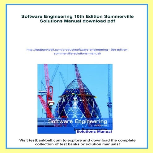 Software Engineering 10th Edition Sommerville Solutions Manual