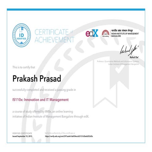 Certificate_Innovation and IT Magt
