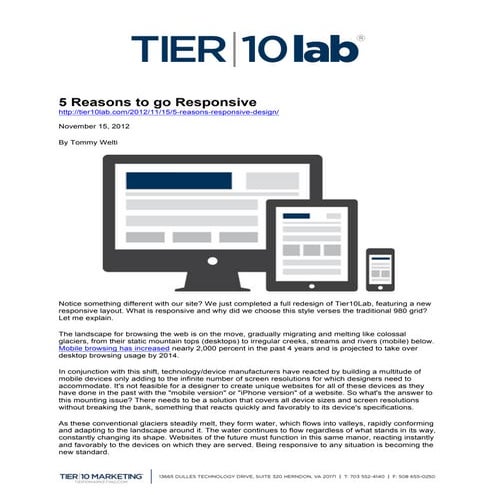 5 Reasons to go Responsive