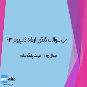 سوال 105 کنکور ارشد کامپیوتر 93