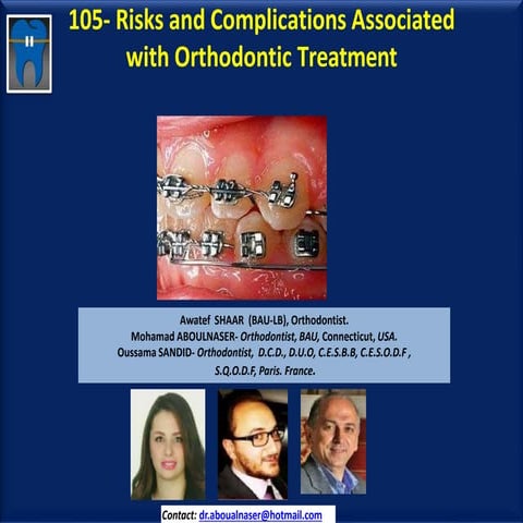 105 risks and complications associated with orthodontic treatment ...