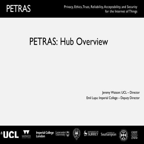 PETRAS Hub Overview