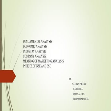 Fundamental, Economic and Industry Analysis