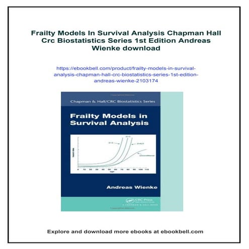 Frailty Models In Survival Analysis Chapman Hall Crc Biostatistics ...
