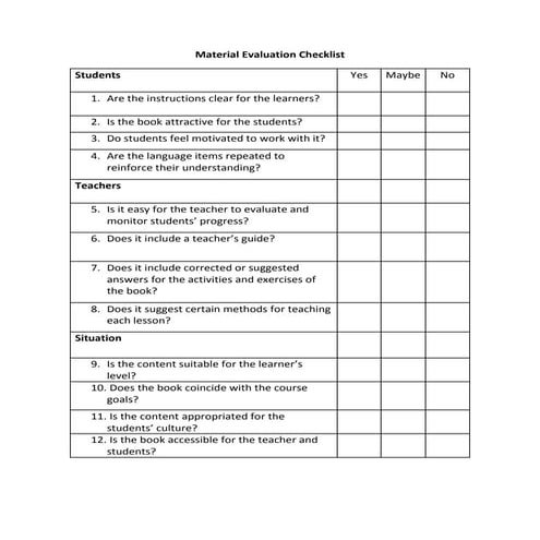 105419728 evaluation-checklist