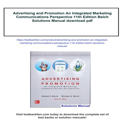 Advertising and Promotion An Integrated Marketing Communications Perspective ...
