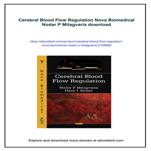 Cerebral Blood Flow Regulation Nova Biomedical Nodar P Mitagvaria | PDF