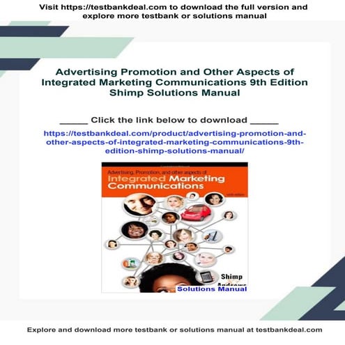 Advertising Promotion and Other Aspects of Integrated Marketing Communication...