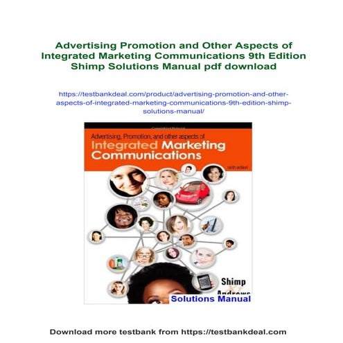 Advertising Promotion and Other Aspects of Integrated Marketing Communication...