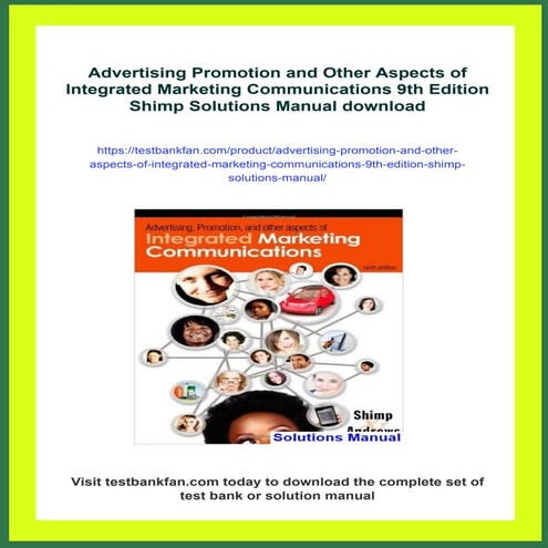 Advertising Promotion and Other Aspects of Integrated Marketing Communication...