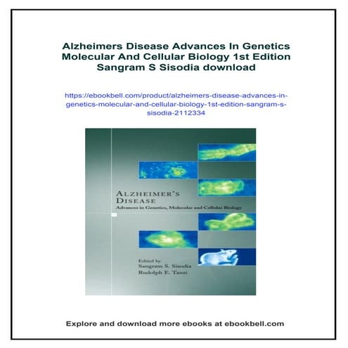 Alzheimers Disease Advances In Genetics Molecular And Cellular Biology ...