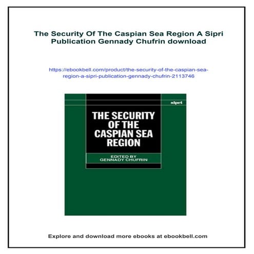 The Security Of The Caspian Sea Region A Sipri Publication Gennady ...