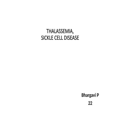 105 Hemolytic anemia-1 thalassemia and sickle cell anemia | PPTX