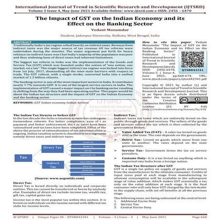 MBA Research Project Report on GST - Title as 