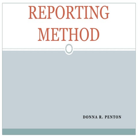 Dialectic Teaching Approach: Reporting Method