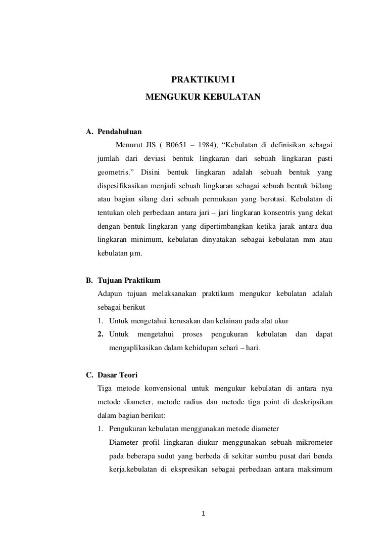 Contoh Makalah Pengukuran Metrologi Industri Makalah Lengkap